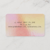 Modern Holographic, Gold Stripe, Gold Lotus Visitekaartje (Achterkant)