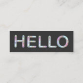 Modern Holographic Hallo 3D Letters Visitekaartje (Voorkant)