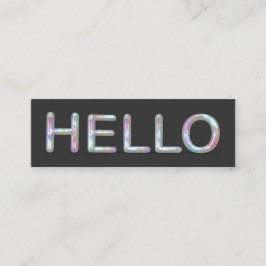 Modern Holographic Hallo 3D Letters Visitekaartje