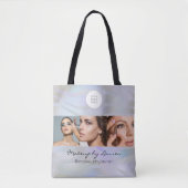 Modern Holographic Logo Photo Makeup Studio  Tote Bag (Voorkant)