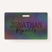 Modern Holographic Metal Name Monogram - Badge (Achterkant)