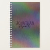 Modern Holographic Metal Name Monogram - Planner (Voorkant)