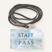 Modern Holographic Personeel Al het concert van de Badge (Achterkant met draagriem)