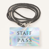 Modern Holographic Personeel Al het concert van de Badge (Voorkant met draagriem)