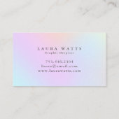 Modern Holographic Silver Swirl Visitekaartje (Achterkant)