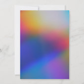 Modern Holographic Wedding Invitation Kaart (Achterkant)