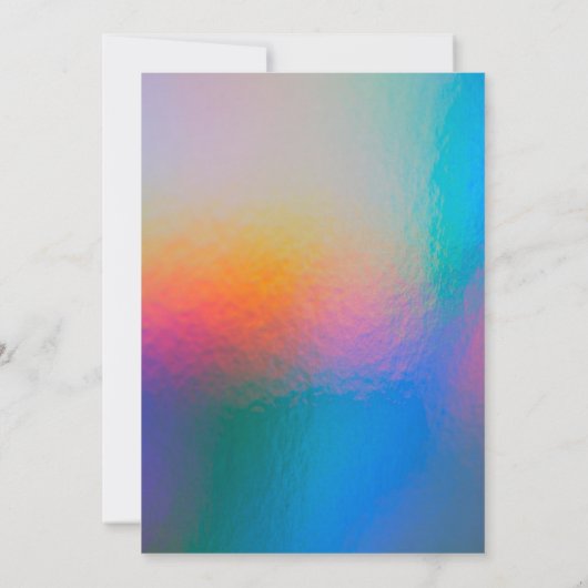 Modern Holographic Wedding Invitation Kaart (Achterkant)