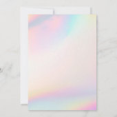 Modern Holographic Wedding Invitation Kaart (Achterkant)