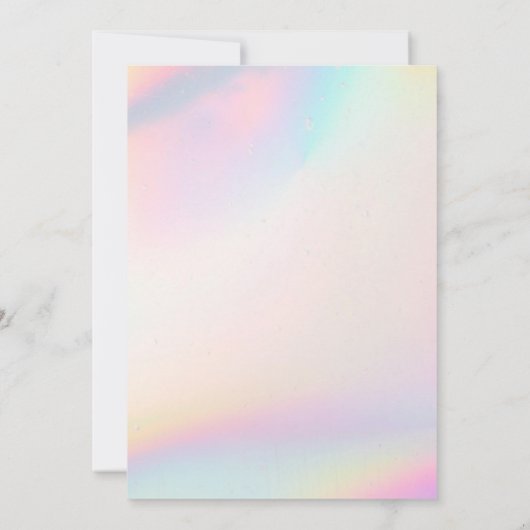 Modern Holographic Wedding Invitation Kaart (Achterkant)