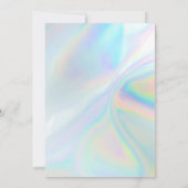 Modern Holographic Wedding Invitation Kaart (Achterkant)