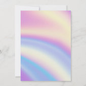 Modern Holographic Wedding Invitation Kaart (Achterkant)