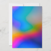 Modern Holographic Wedding Invitation Kaart (Achterkant)