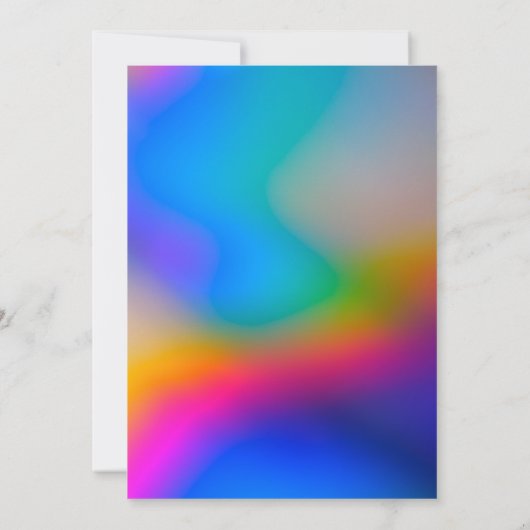 Modern Holographic Wedding Invitation Kaart (Achterkant)