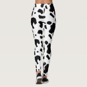 Modern Holstein Friesian Koe Animal Print Patroon Leggings (Achterkant)