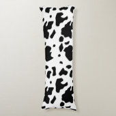 Modern Holstein Friesian Koe Animal Print Patroon Lichaamskussen (Voorkant Verticaal)