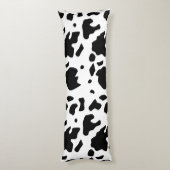 Modern Holstein Friesian Koe Animal Print Patroon Lichaamskussen (Achterkant (Verticaal))