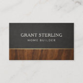 Modern Home Builder Wood Professional Visitekaartje (Voorkant)