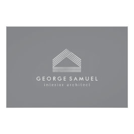 Modern Home Design | Abstract Logo on Deep Ash Perfect Poster