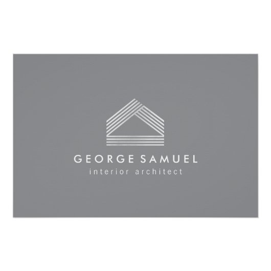 Modern Home Design | Abstract Logo on Deep Ash Perfect Poster (Voorkant)