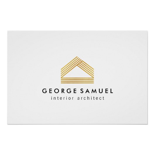 Modern Home Design | Abstract Logo on Light Ash Perfect Poster (Voorkant)