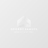 Modern Home Design | Abstract Logo on Silver Raamsticker (Vel)