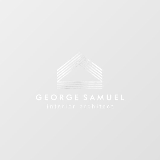Modern Home Design | Abstract Logo on Silver Raamsticker (Vel)