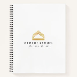 Modern Home Design | Abstract Logo on White Color Notitieboek