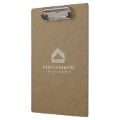 Modern Home Design | Abstract Logo on Wood Texture Klembord (Links)