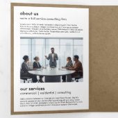 Modern Home Design Custom Abstract Logo  Drieluik Kaart (Binnenzijde eerst)