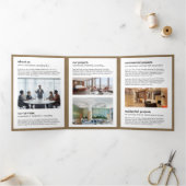 Modern Home Design Custom Abstract Logo  Drieluik Kaart (Binnen)