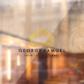 Modern Home Design | Custom Abstract Logo  Raamsticker (Vel 2)