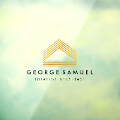 Modern Home Design | Custom Abstract Logo  Raamsticker (Vel 3)