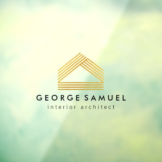 Modern Home Design | Custom Abstract Logo Raamsticker (Vel 3)