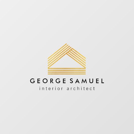 Modern Home Design | Custom Abstract Logo  Raamsticker (Vel)
