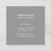 Modern Home Design Custom Abstract Logo Vierkante Visitekaartje (Achterkant)