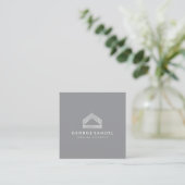 Modern Home Design Custom Abstract Logo Vierkante Visitekaartje (Staand voorkant)