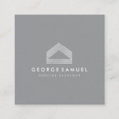 Modern Home Design Custom Abstract Logo  Vierkante Visitekaartje (Voorkant)