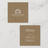 Modern Home Design Custom Abstract Logo Vierkante Visitekaartje (Voorkant / Achterkant)