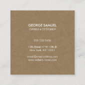 Modern Home Design Custom Abstract Logo Vierkante Visitekaartje (Achterkant)