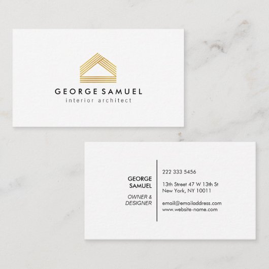 Modern Home Design Custom Abstract Logo  Visitekaartje (Voorkant / Achterkant)