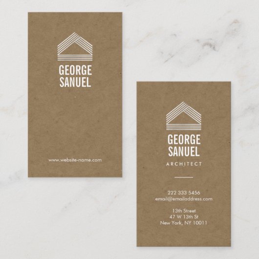 Modern Home Design Custom Abstract Logo Visitekaartje (Voorkant / Achterkant)