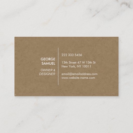 Modern Home Design Custom Abstract Logo Visitekaartje (Achterkant)