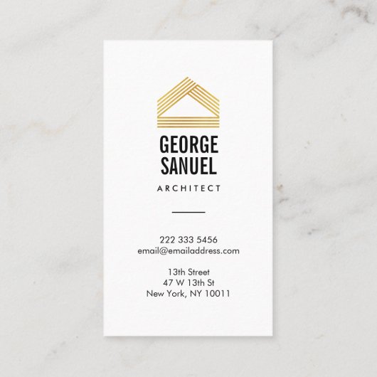 Modern Home Design Custom Abstract Logo  Visitekaartje (Achterkant)