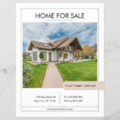 Modern Home for Sale Two-Sided Real Estate Flyer (Voorkant)