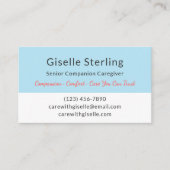 Modern Home Help Caregiver Service Visitekaartje (Voorkant)