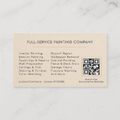 Modern Home House Painter Contractor QR Code Visitekaartje (Achterkant)