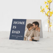 Modern Home is Dad Fotokaart - Vaderdag Kaart (Gele Bloem)