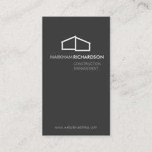 Modern Home Logo II Bouw, Realtor DK Grey Visitekaartje