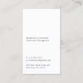 Modern Home Logo II Bouw, Realtor White Visitekaartje (Achterkant)