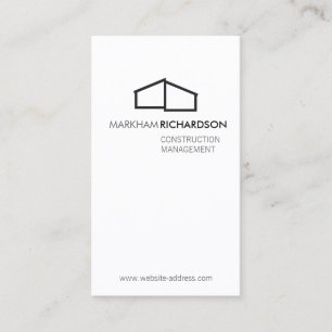Modern Home Logo II Bouw, Realtor White Visitekaartje